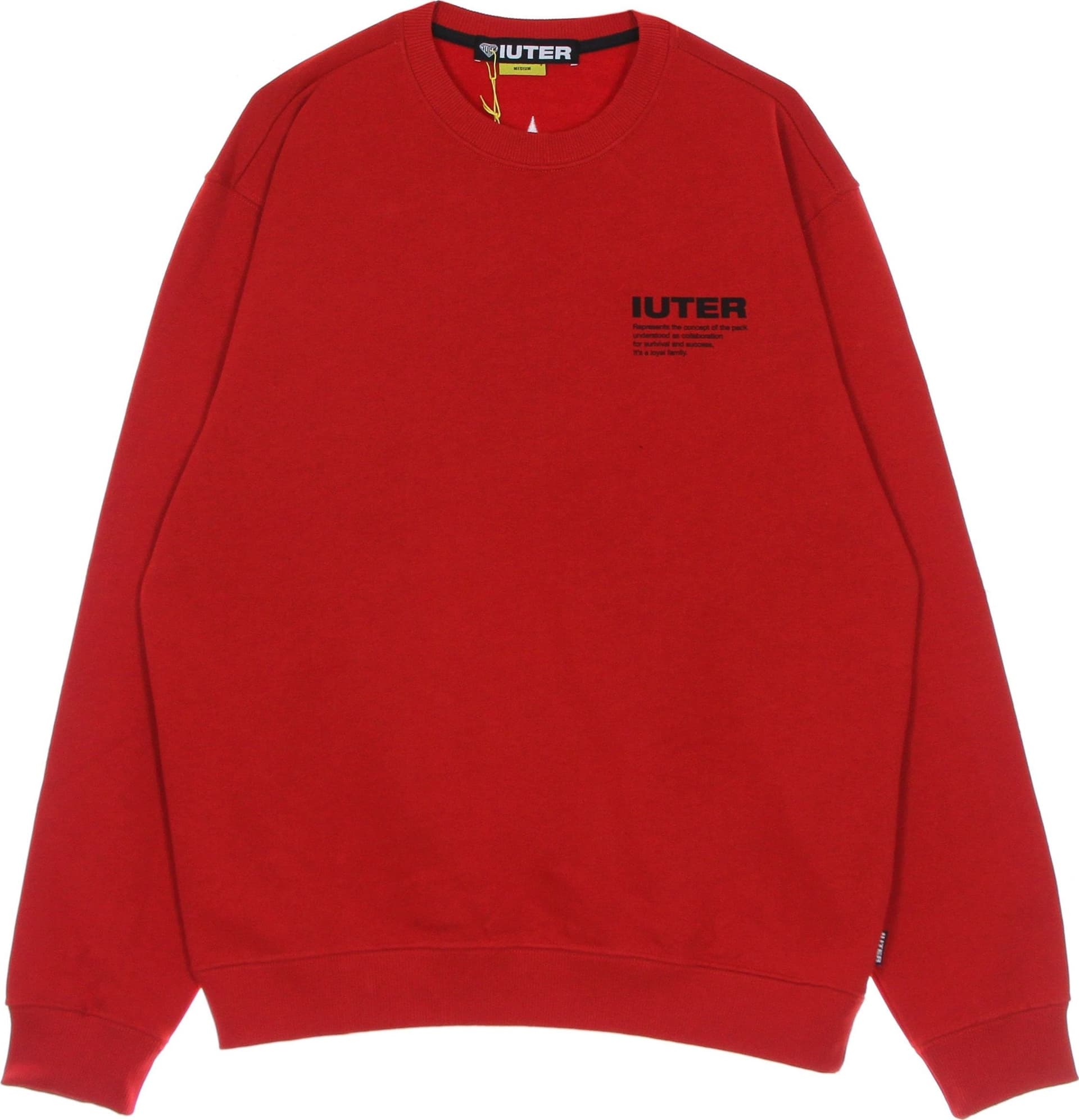 IUTER Felpa Girocollo Uomo Info Crewneck Red