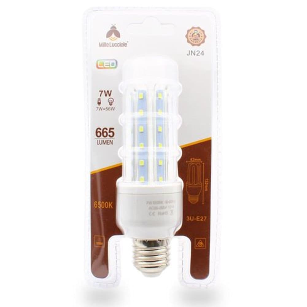 LAMPADINA LED JN24 ATTACCO E27 7W 3U LUCE FREDDA 6500K TUBOLARE LINEARE 665LM 87323 in Lampadine a LED Trade Shop italia - Napoli, commercioVirtuoso.it