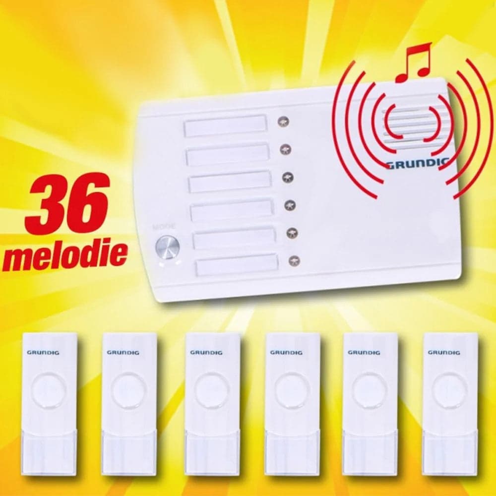 SISTEMA INTERFONO CAMPANELLO WIRELESS SENZA FILI CASA 6 CANALI 36 MELODIE IP44 in Citofoni Trade Shop italia - Napoli, commercioVirtuoso.it