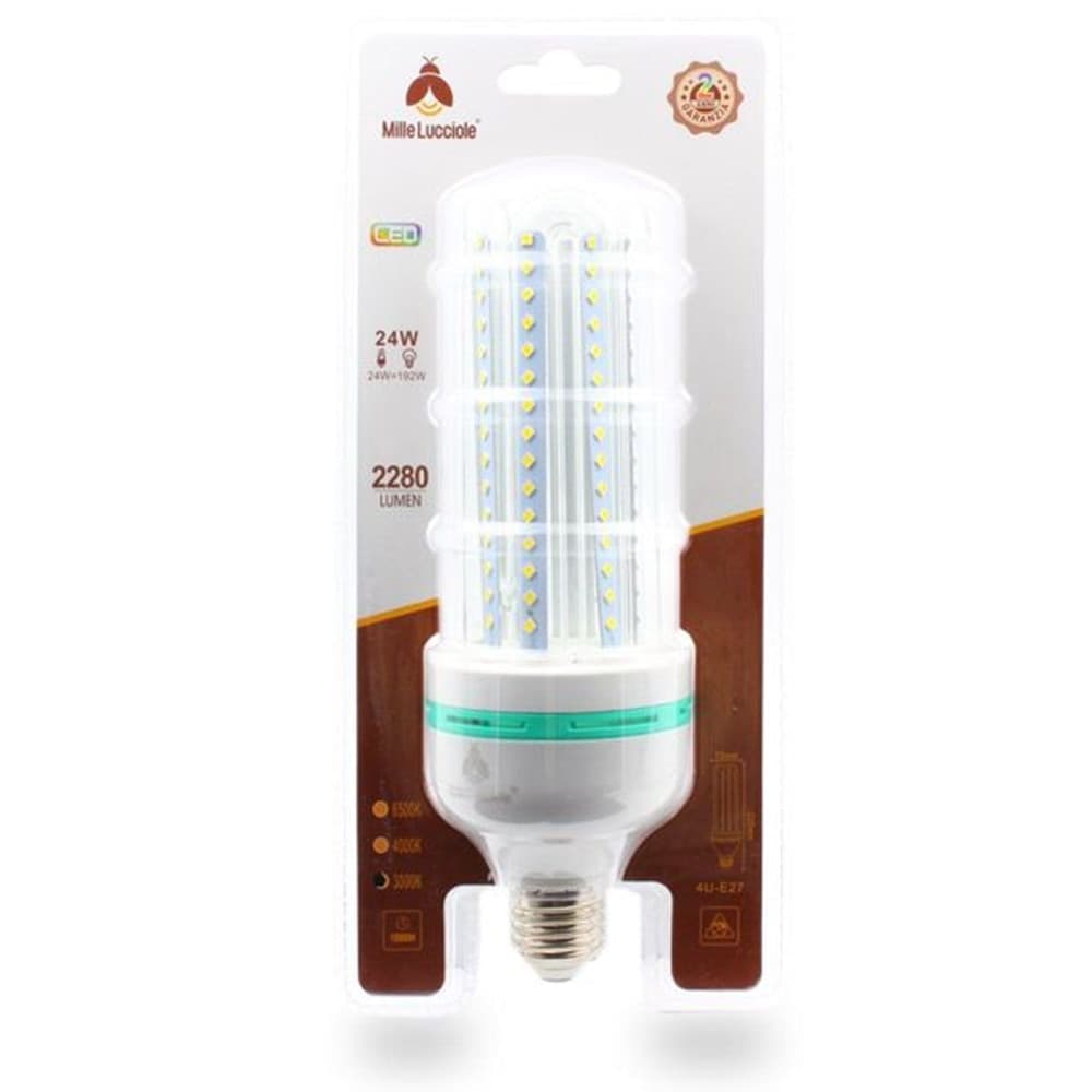 LAMPADINA LED E27 24W 4U 2280LM TUBOLARE TUBO LINEARE LUCE CALDA FREDDA NATURALE in Lampadine a LED Trade Shop italia - Napoli, commercioVirtuoso.it