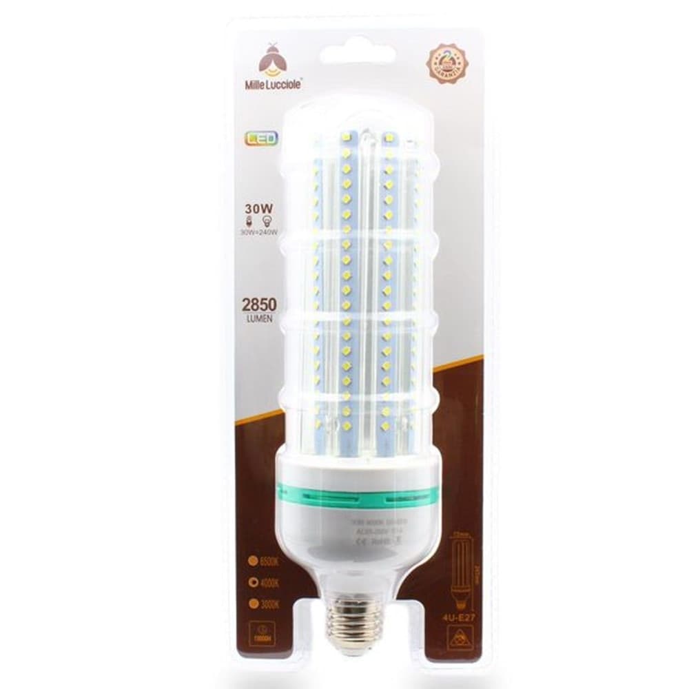 LAMPADINA LED E27 30 W 4U TUBOLARE TUBO LINEARE LUCE NATURALE 4000K 2850LM 87491 in Lampadine a LED Trade Shop italia - Napoli, commercioVirtuoso.it