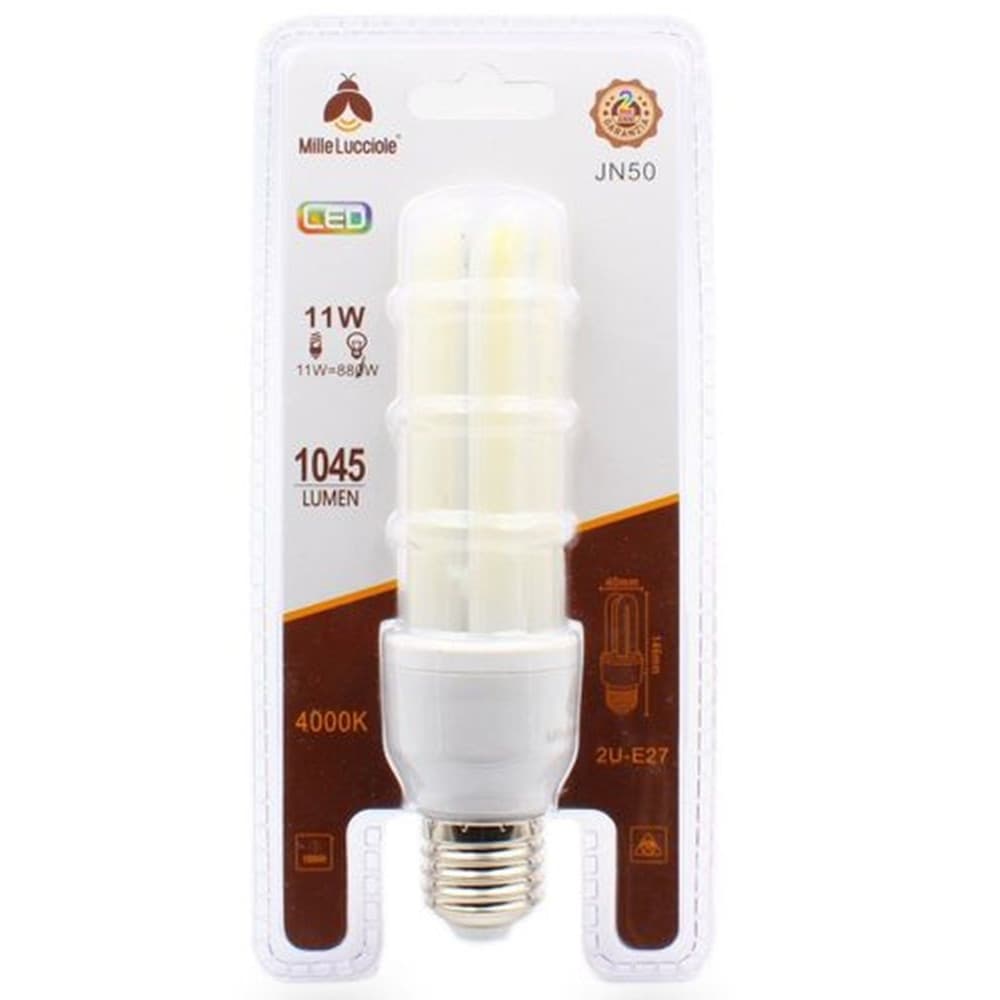 LAMPADINA LED E27 11W 2U TUBOLARE OPACA LUCE FREDDA 6500K NATURALE 4000K CALDA 3000K in Lampadine a LED Trade Shop italia - Napoli, commercioVirtuoso.it