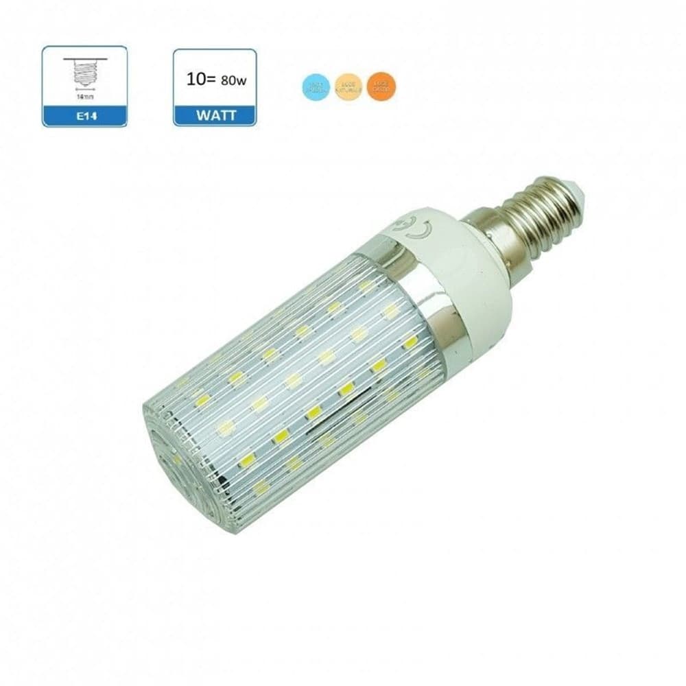 LAMPADINA LED E14 10 WATT TUBO MAIS LUCE CALDA FREDDA NATURALE ILLUMINAZIONE LED in Lampadine a LED Trade Shop italia - Napoli, commercioVirtuoso.it