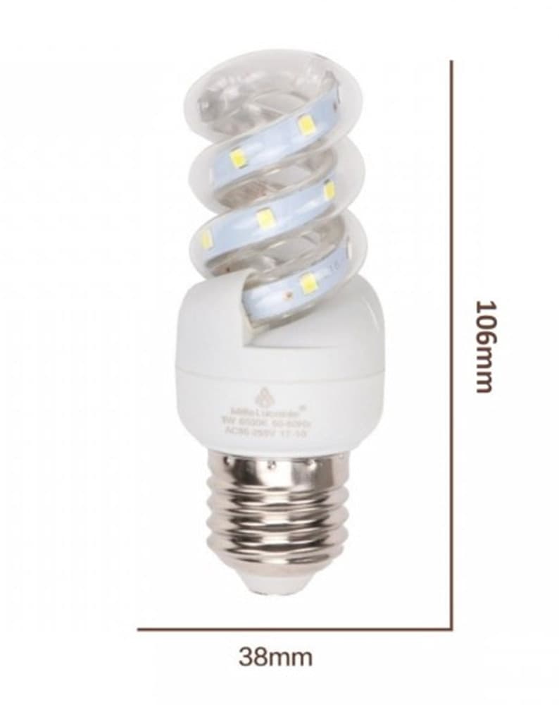 LAMPADINA LED E27 5W 475LM TORTIGLIONE VORTICE SPIRALE LUCE FREDDA NATURALE CALDA in Lampadine a LED Trade Shop italia - Napoli, commercioVirtuoso.it