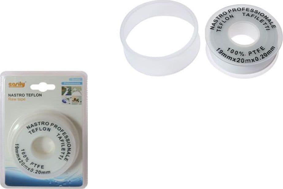 SET 2 ROTOLI NASTRO TEFLON PROFESSIONALE 100% PTFE 19MMX20MTX0.20MM FILETTI 69380 in Nastro sigillante Trade Shop italia - Napoli, commercioVirtuoso.it