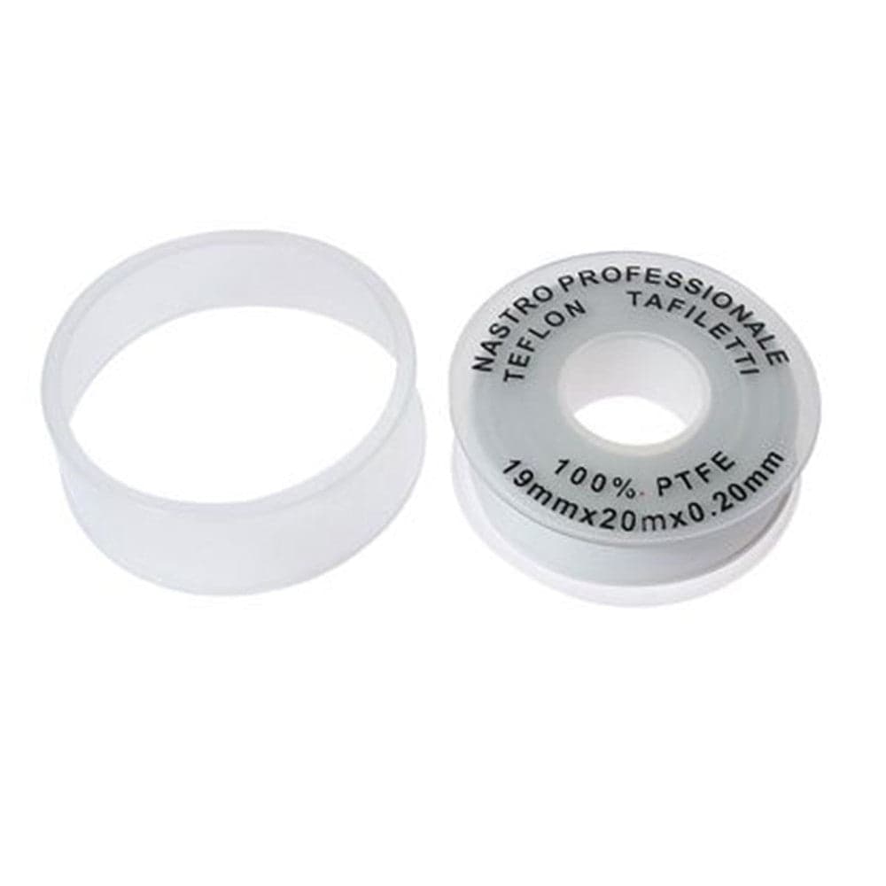 Set 2 Rotoli Nastro Teflon Professionale 100% Ptfe 19mmx20mtx0.20mm Filetti 69380