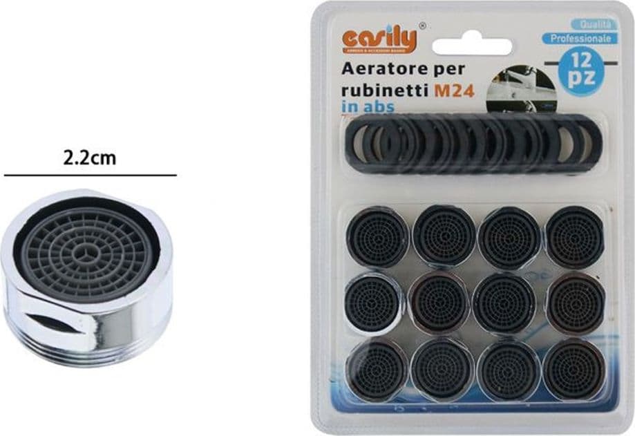 SET 12PZ AERATORE PER RUBINETTI M24 IN ABS FILTRO RUBINETTO MASCHIO GUARNIZIONI 52704 in Aeratori Trade Shop italia - Napoli, commercioVirtuoso.it