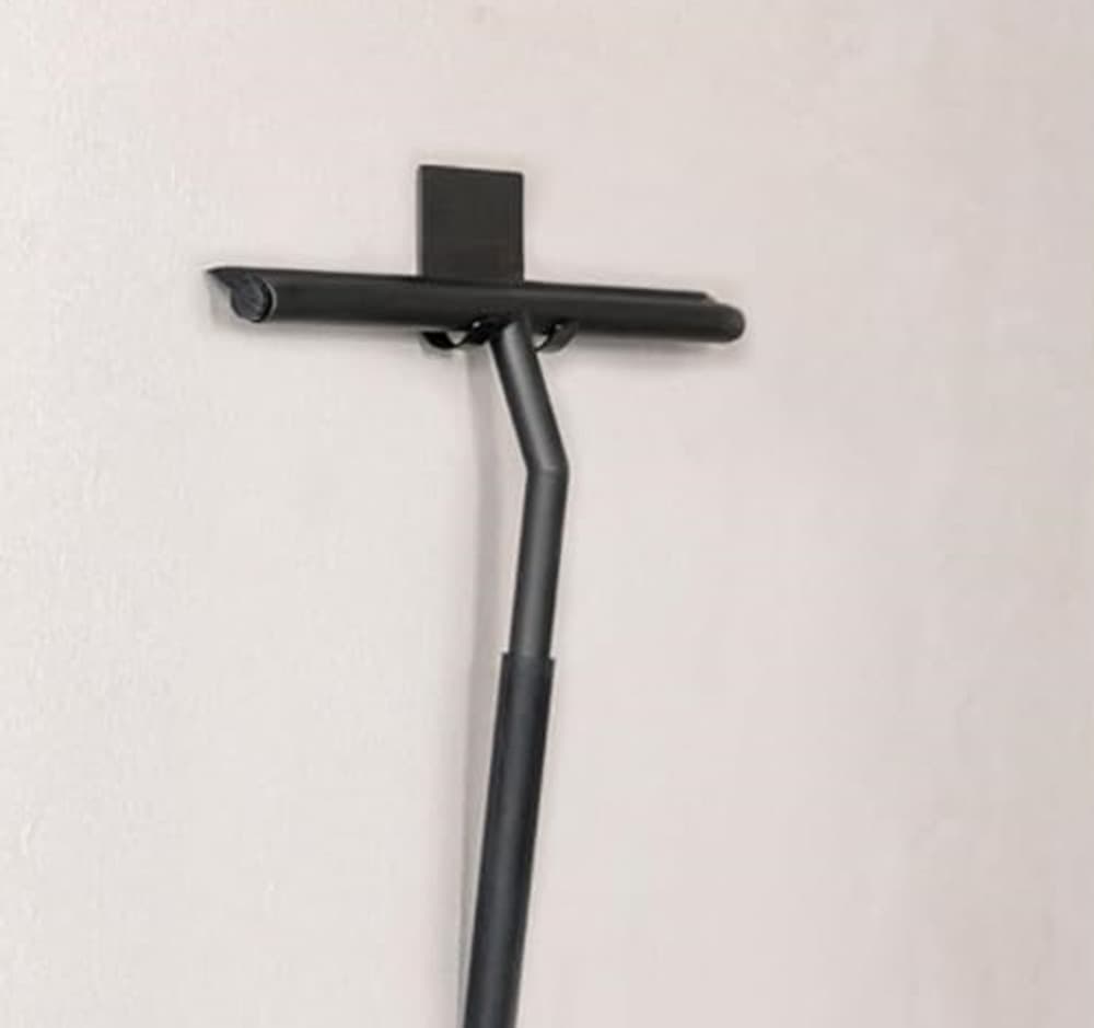 SET 3PZ TERGIVETRO PER DOCCIA GANCIO DOPPIO PER PORTA BOX APPENDINO ADESIVO NERO 87833 in Ganci portasciugamani Trade Shop italia - Napoli, commercioVirtuoso.it