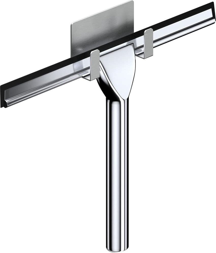 SET TERGIVETRO PER DOCCIA CON GANCIO MURO ADESIVO DOPPIO APPENDINO PORTA BOX CROMO 87834 in Spatole lava doccia Trade Shop italia - Napoli, commercioVirtuoso.it
