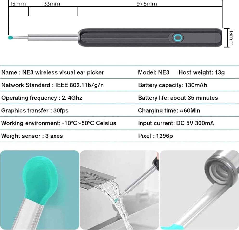 OTOSCOPIO STRUMENTO PER RIMOZIONE CERUME PULITORE ORECCHIE USB 1080P HD ENDOSCOPIO in Otoscopi Trade Shop italia - Napoli, commercioVirtuoso.it