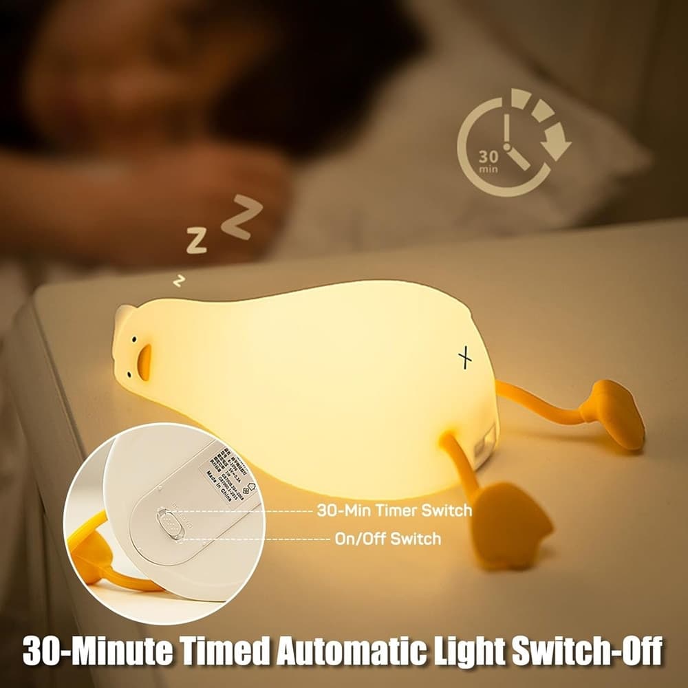 LUCE NOTTURNA FORMA ANATRA SDRAIATA IN SILICONE LAMPADA RICARICABILE USB A LED TOUCH in Luci notturne per bambini Trade Shop italia - Napoli, commercioVirtuoso.it