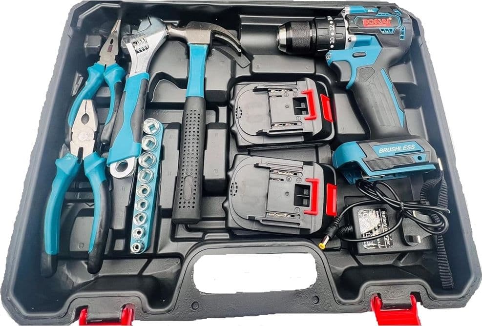 SET TRAPANO ELETTRICO AVVITATORE A BATTERIA 2 VELOCITÀ PUNTE BORSA ATTREZZI 2 BATTERIE in Trapani avvitatori Trade Shop italia - Napoli, commercioVirtuoso.it
