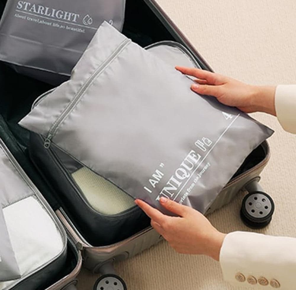 SET 2 ORGANIZER VIAGGIO CASA BORSA IMPERMEABILE ORGANIZZATORE VALIGIA GRIGIO 36X26CM 87710 in Organizer per valigie Trade Shop italia - Napoli, commercioVirtuoso.it