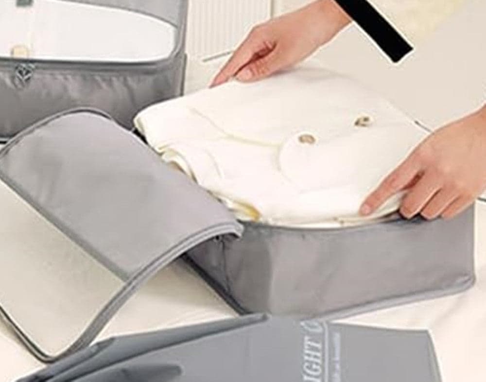 ORGANIZER VIAGGIO CASA IMPERMEABILE BORSA ORGANIZZATORE VALIGIA GRIGIO 34X29X12CM 87712 in Organizer per valigie Trade Shop italia - Napoli, commercioVirtuoso.it
