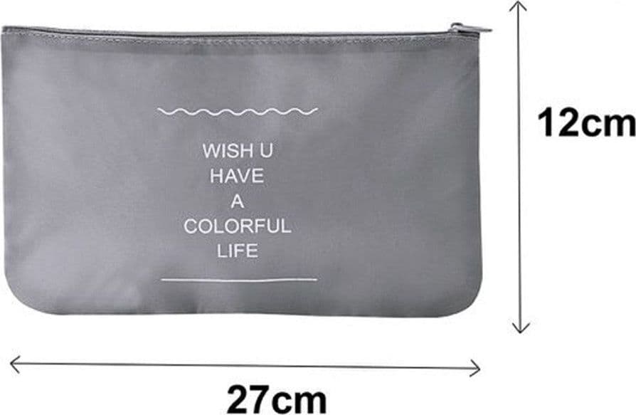 SET 2PZ ORGANIZER VIAGGIO ORGANIZZA VALIGIA BAGAGLI BORSA PIATTA 27X12CM GRIGIA 87714 in Organizer per valigie Trade Shop italia - Napoli, commercioVirtuoso.it