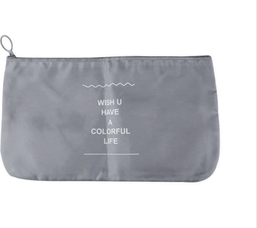 SET 2PZ ORGANIZER VIAGGIO ORGANIZZA VALIGIA BAGAGLI BORSA PIATTA 27X12CM GRIGIA 87714 in Organizer per valigie Trade Shop italia - Napoli, commercioVirtuoso.it