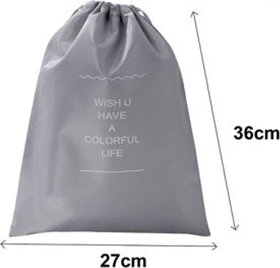 ORGANIZER DA VIAGGIO ORGANIZZA VALIGIA BAGAGLI BORSA CON COULISSE 36X27CM GRIGIA 87715 in Organizer per valigie Trade Shop italia - Napoli, commercioVirtuoso.it