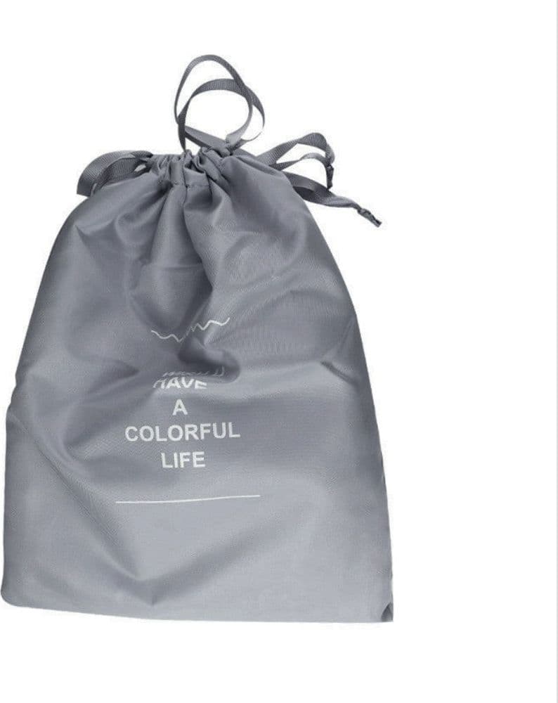 ORGANIZER DA VIAGGIO ORGANIZZA VALIGIA BAGAGLI BORSA CON COULISSE 36X27CM GRIGIA 87715 in Organizer per valigie Trade Shop italia - Napoli, commercioVirtuoso.it