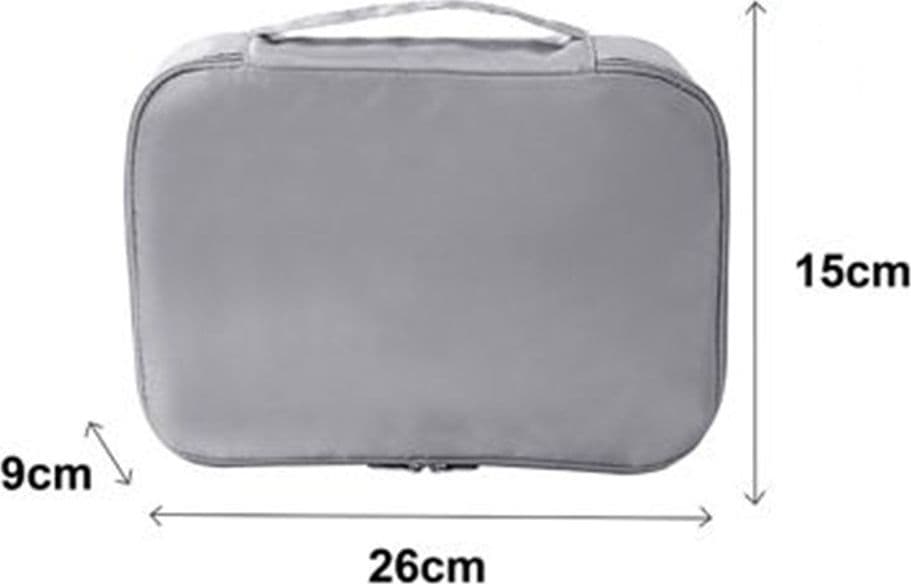 ORGANIZER VIAGGIO ORGANIZZA VALIGIA BAGAGLI BORSA PER INTIMO 26X15X9CM GRIGIA 87717 in Organizer per valigie Trade Shop italia - Napoli, commercioVirtuoso.it