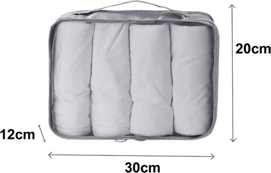 ORGANIZER VIAGGIO ORGANIZZA VALIGIA BAGAGLI BORSA PER VESTITI 30X20X12CM GRIGIA 87718 in Organizer per valigie Trade Shop italia - Napoli, commercioVirtuoso.it