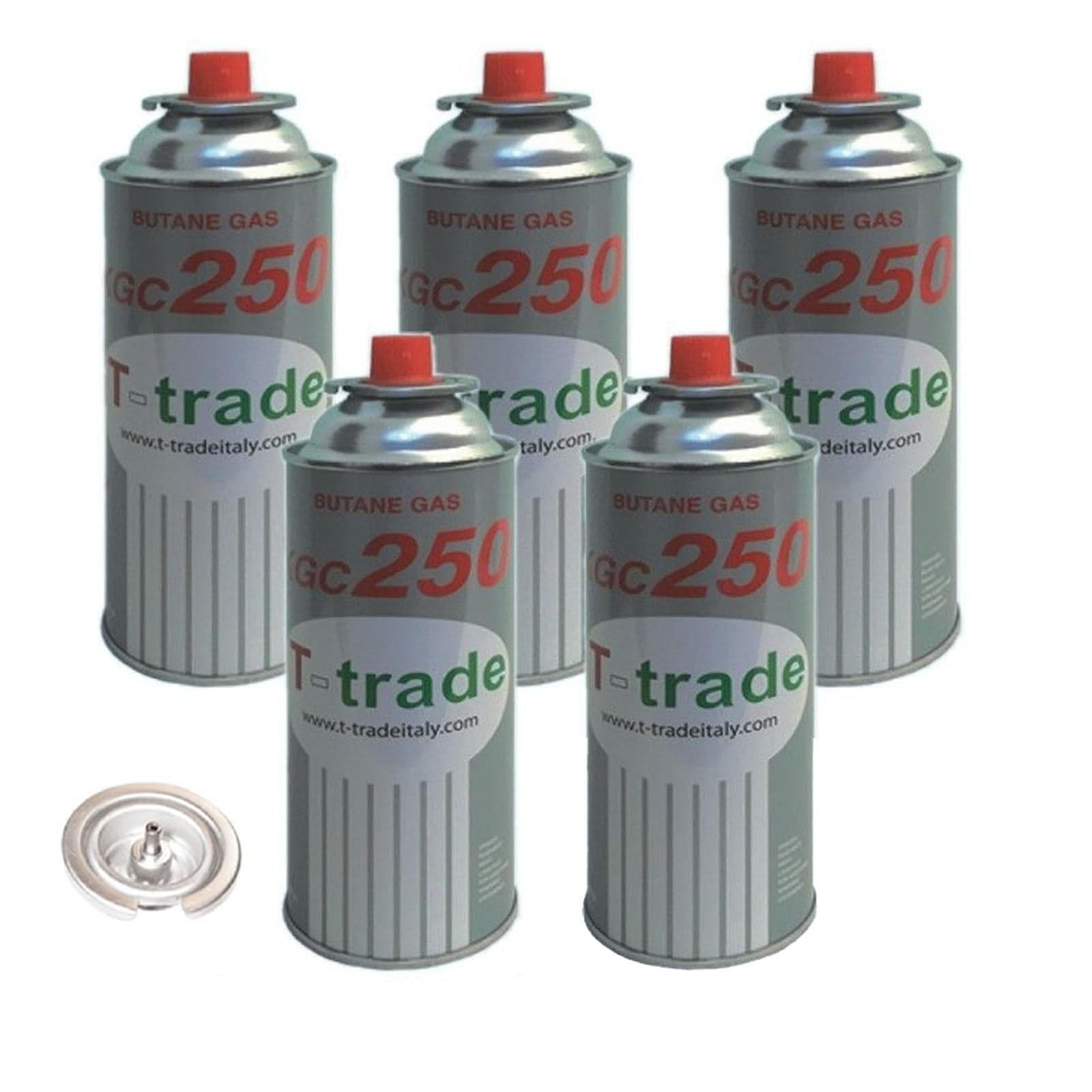 Bomboletta, cartuccia gas per fornelli campeggio 250 gr 5 pezzi - 2