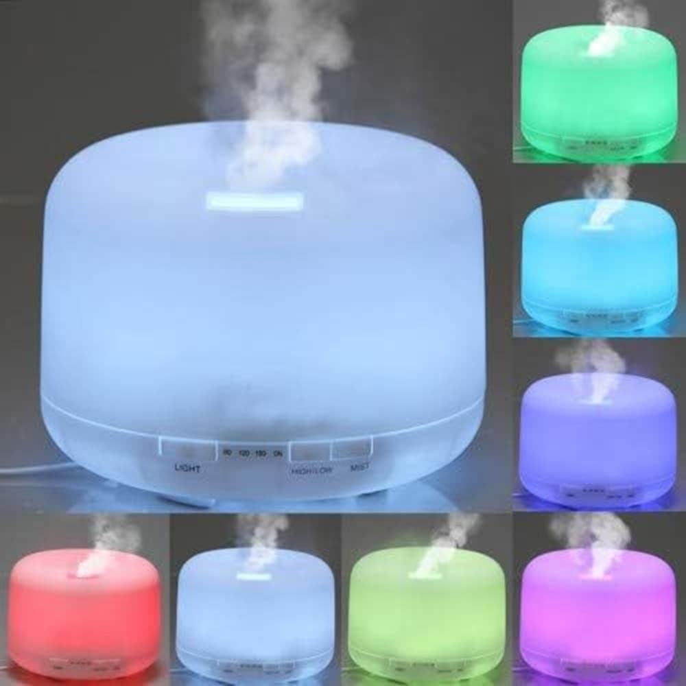 DIFFUSORE AROMI DA 500 ML CON ILLUMINAZIONE LED 7 COLORI TIMER UMIDIFICATORE - 2