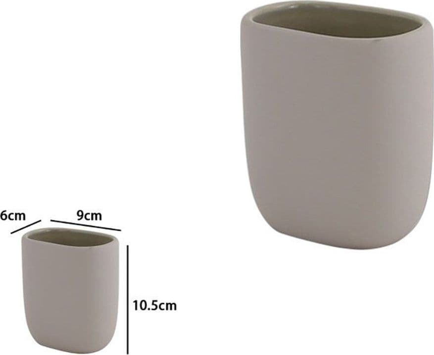 BICCHIERE PORTA SPAZZOLINI DENTIFRICIO PIATTO TORTORA ARREDO BAGNO ACCESSORIO 87814 in Porta spazzolini Trade Shop italia - Napoli, commercioVirtuoso.it
