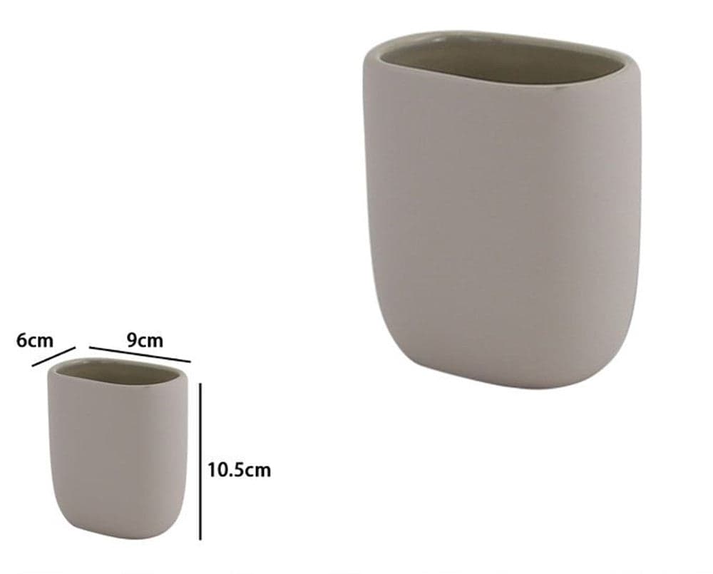 BICCHIERE PORTA SPAZZOLINI DENTIFRICIO PIATTO TORTORA ARREDO BAGNO ACCESSORIO 87814 in Porta spazzolini Trade Shop italia - Napoli, commercioVirtuoso.it
