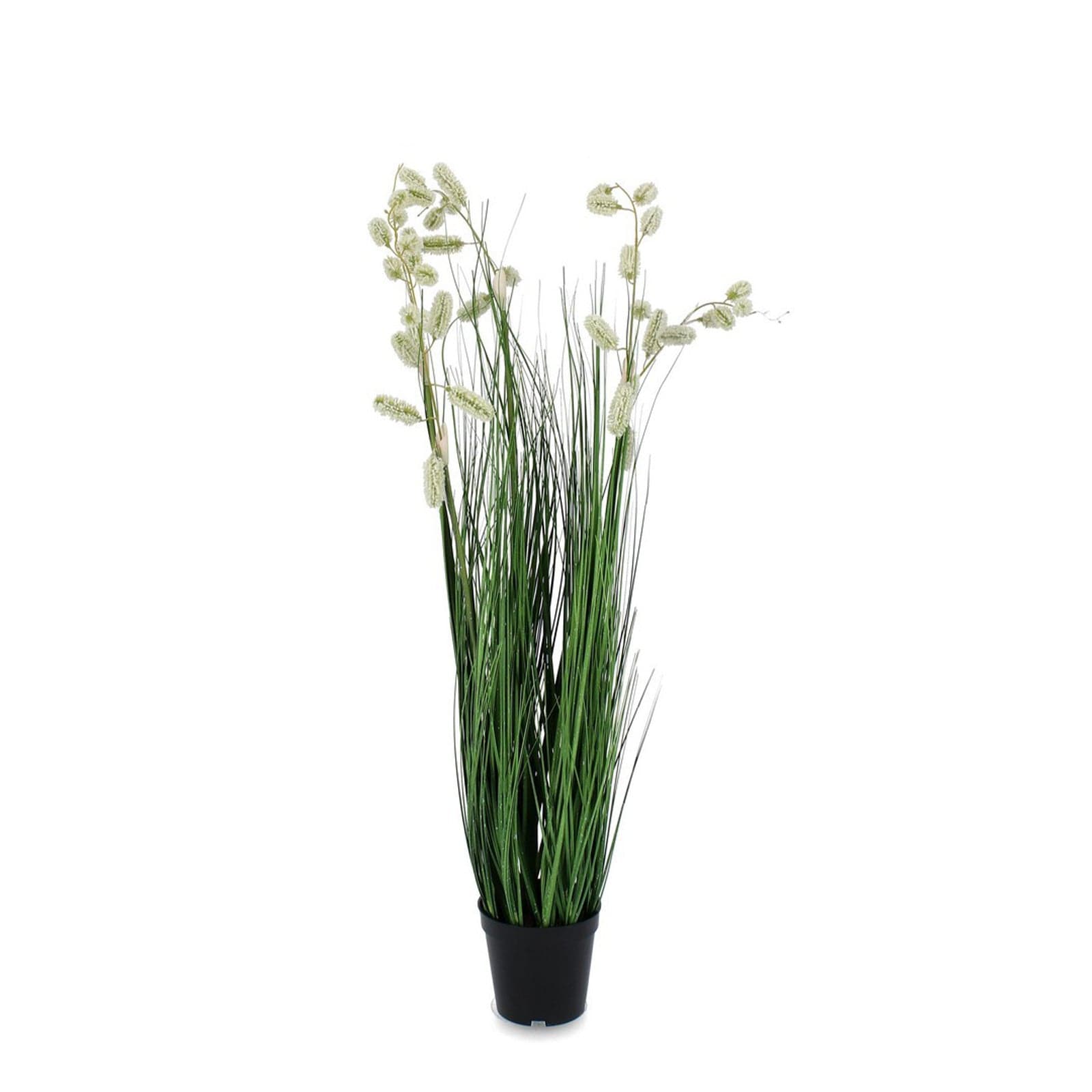 Pianta artificiale "Grevillea" con fiori in PE, stelo in metallo, vaso nero - 7