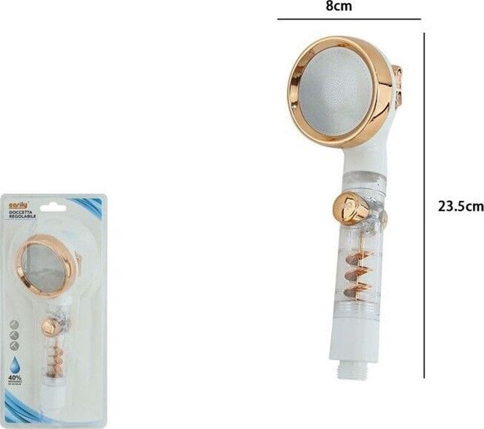DOCCETTA DOCCIA BAGNO SOFFIONE CON PULSANTE STOP MULTIGETTO VENTOLA A SPIRALE 87532 in Telefoni doccia Trade Shop italia - Napoli, commercioVirtuoso.it