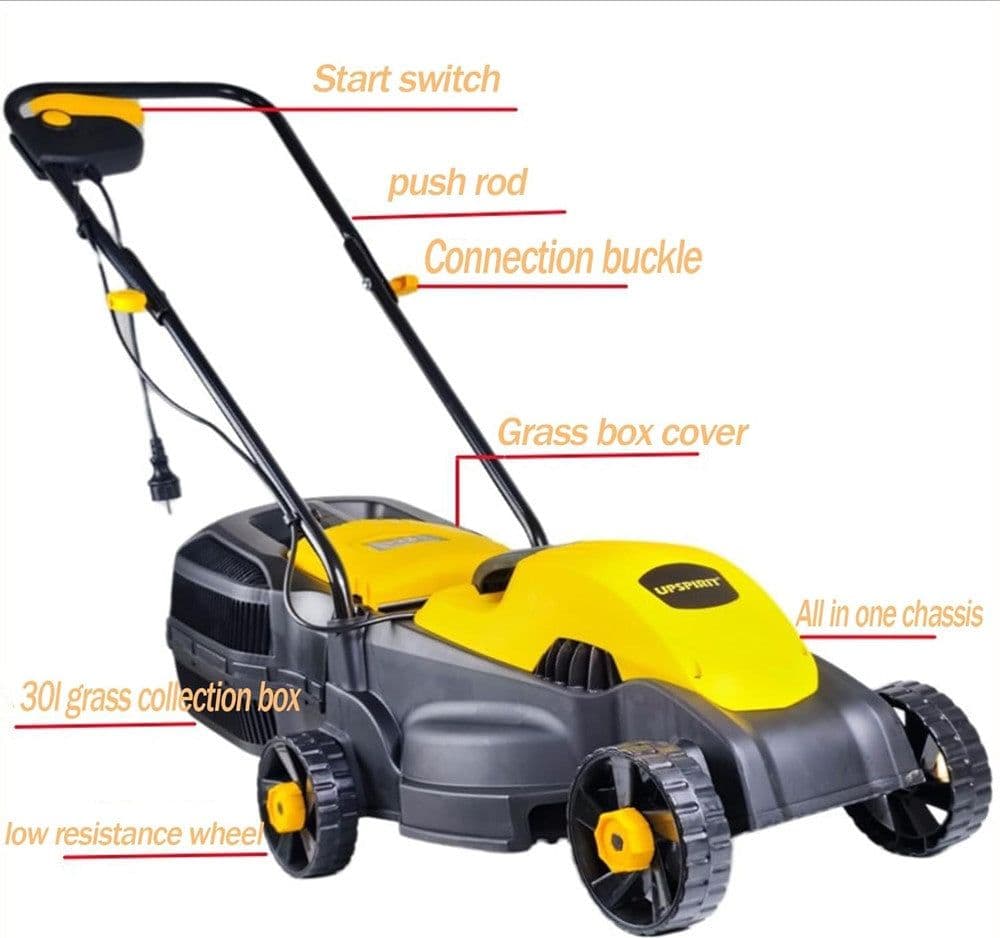 TOSAERBA ELETTRICO 1200 W TAGLIO 32 CM CAPACITÀ CESTO 30 LT A BATTERIA PER GIARDINI in Tagliaerba con lama rotante Trade Shop italia - Napoli, commercioVirtuoso.it