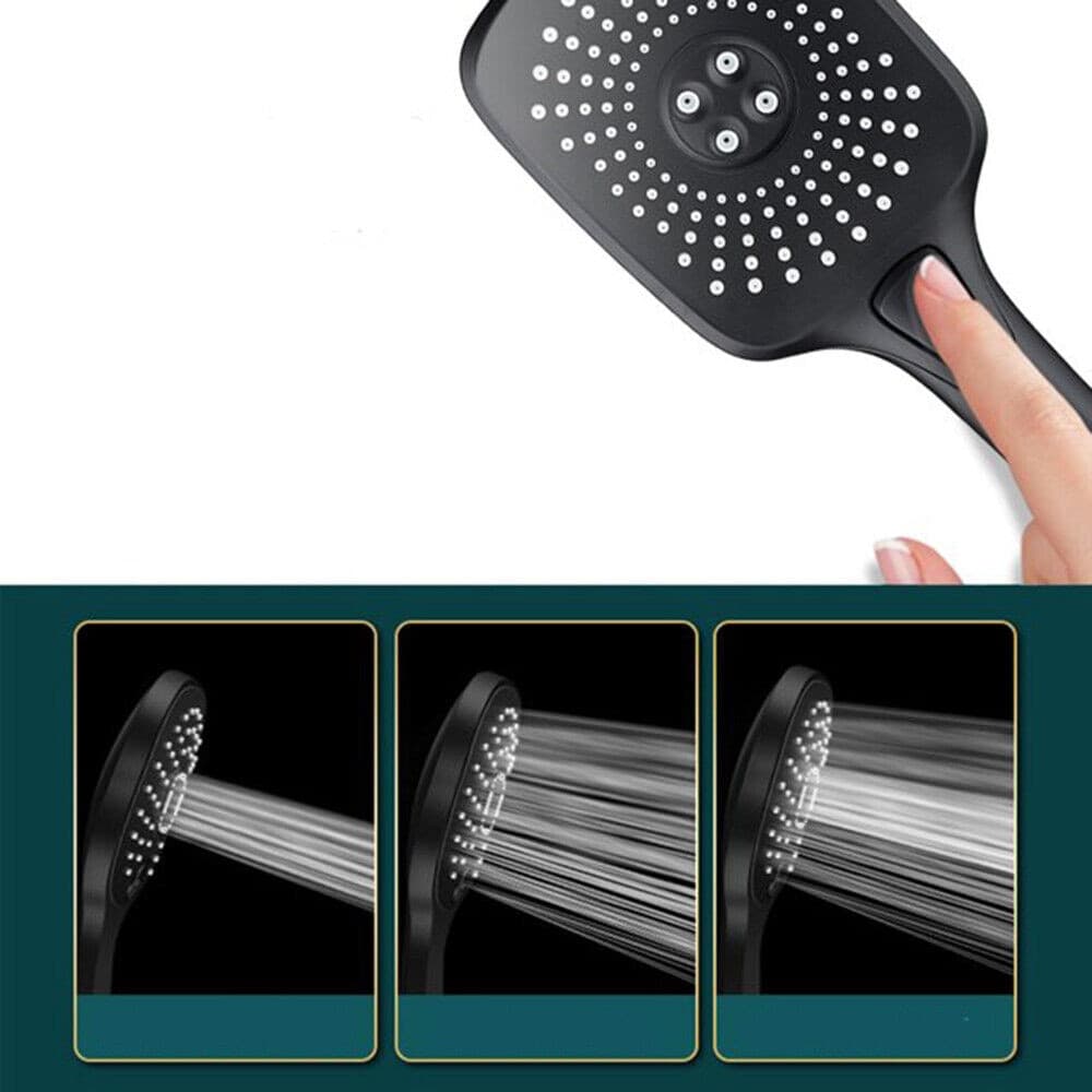 SOFFIONE MULTIGETTO PER DOCCIA BAGNO MODERNO NERO DOCCETTA IN ABS ATTACCO 1/2" 87128 in Telefoni doccia Trade Shop italia - Napoli, commercioVirtuoso.it