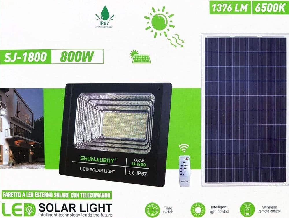 FARETTO LED ESTERNO CON PANNELLO ENERGIA SOLARE 800 W BATTERIA 12 ORE FARO IP67 in Proiettori Trade Shop italia - Napoli, commercioVirtuoso.it