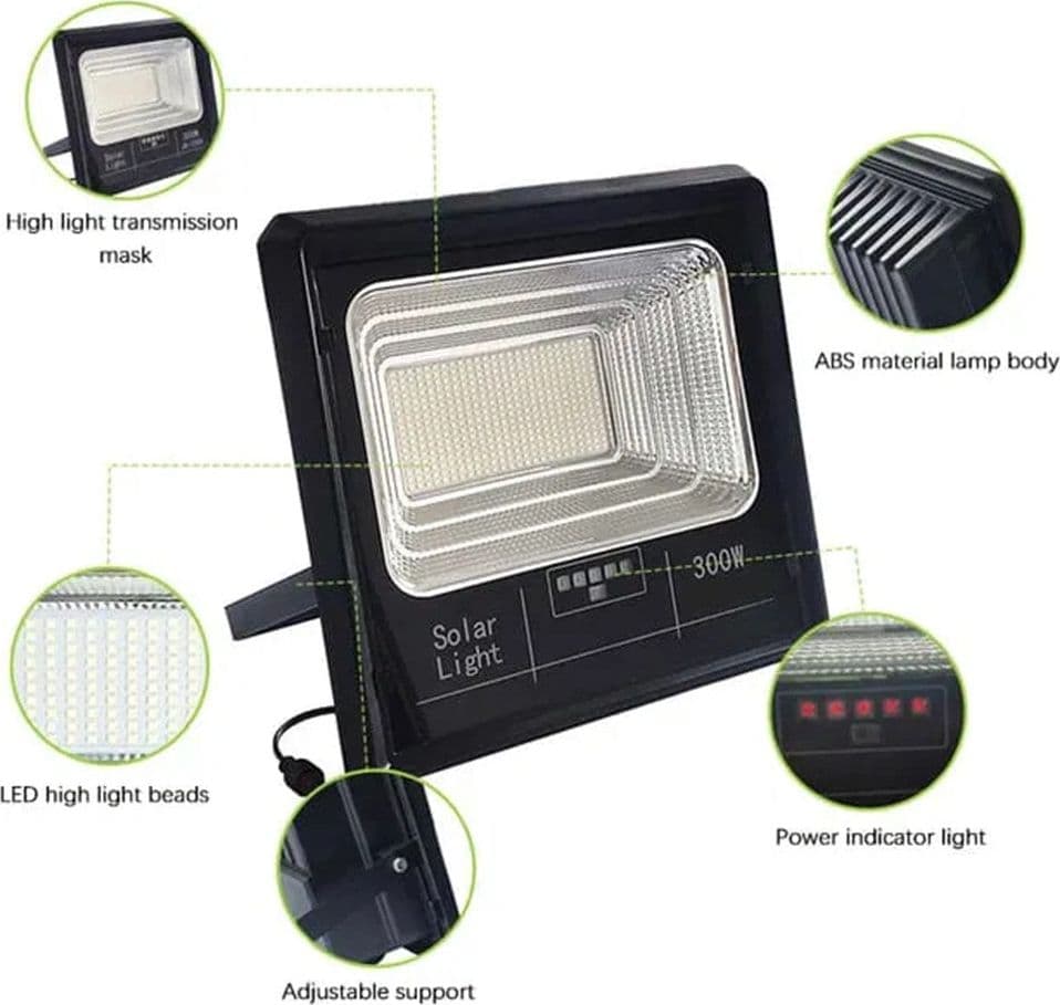 FARETTO LUCE SOLARE CON PANNELLO FOTOVOLTAICO 300 W IP65 IMPERMEABILE TELECOMANDO in Lampade da parete Trade Shop italia - Napoli, commercioVirtuoso.it