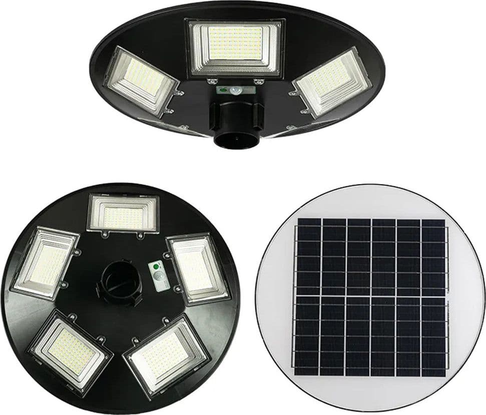 LAMPIONE UFO LED SOLARE 350W SENSORE MOVIMENTO CREPUSCOLARE LUCE FREDDA 6500K IP65 in Lampioni Trade Shop italia - Napoli, commercioVirtuoso.it