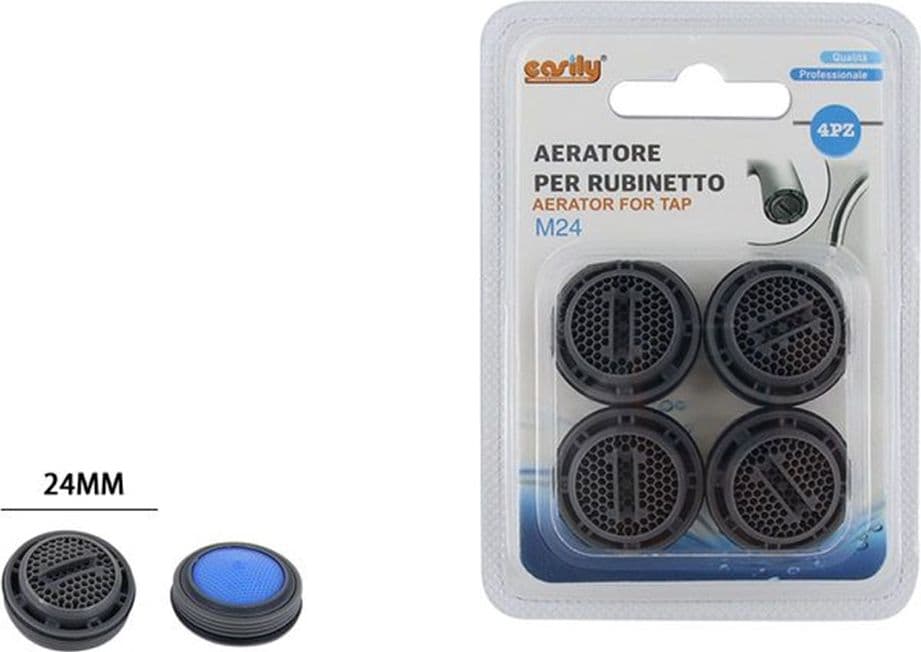 SET 4PZ AERATORE PER RUBINETTO M24 24MM FILTRO ACQUA ROMPIGETTO PER CUCINA BAGNO in Aeratori Trade Shop italia - Napoli, commercioVirtuoso.it