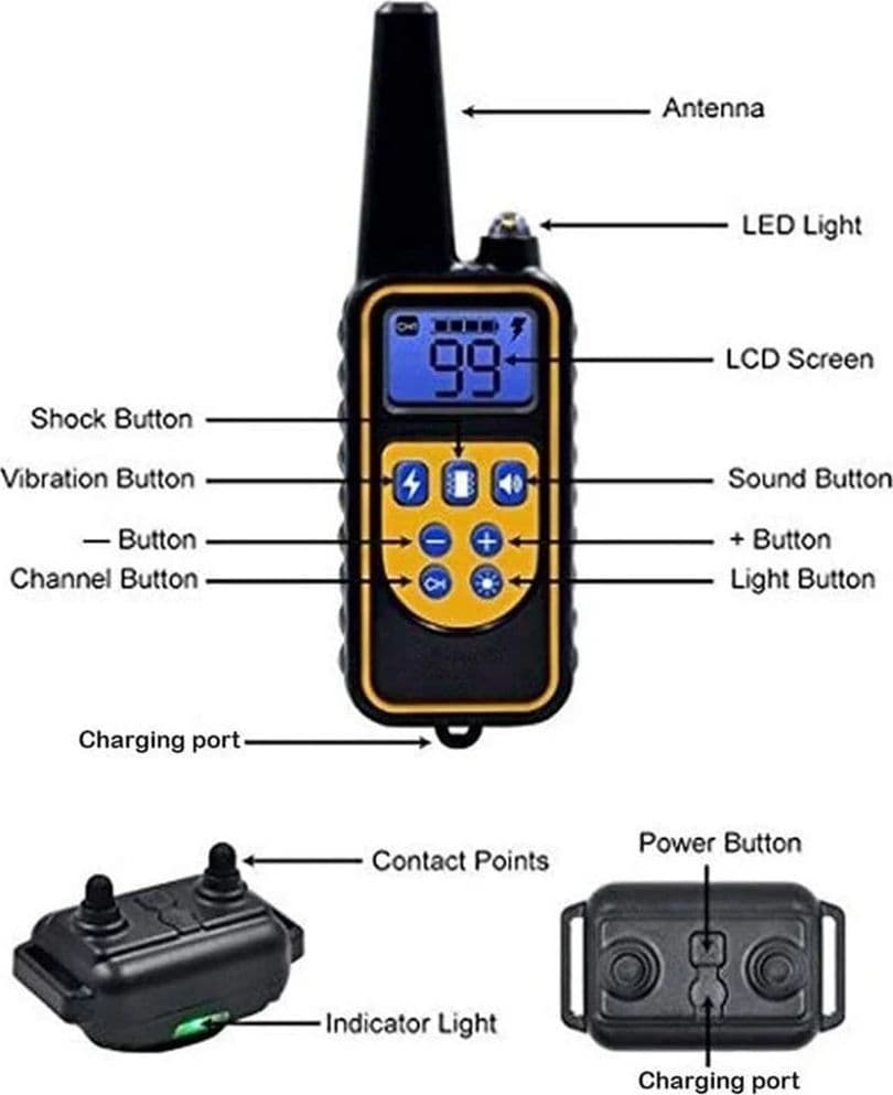 COLLARE DA ADDESTRAMENTO PER CANI ANTIABBAIO TELECOMANDO RICARICABILE IPX7 IMPERMEABILE in Collari antiabbaio Trade Shop italia - Napoli, commercioVirtuoso.it