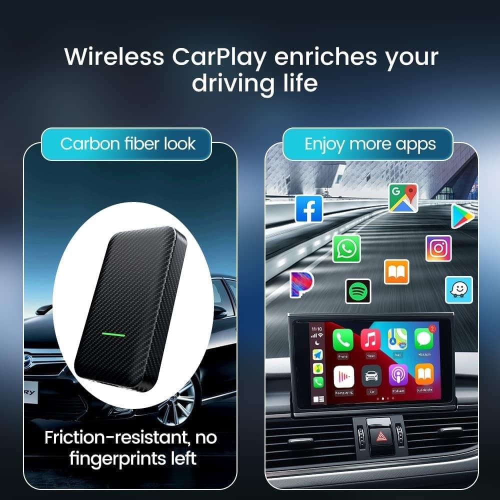 ADATTATORE CARPLAY WIRELESS CARLIN 3.0 AUTO CAVO PORTA CHIP 5G CONTROLLO VOCALE SIRI in Adattatori per ingressi audio-video Trade Shop italia - Napoli, commercioVirtuoso.it