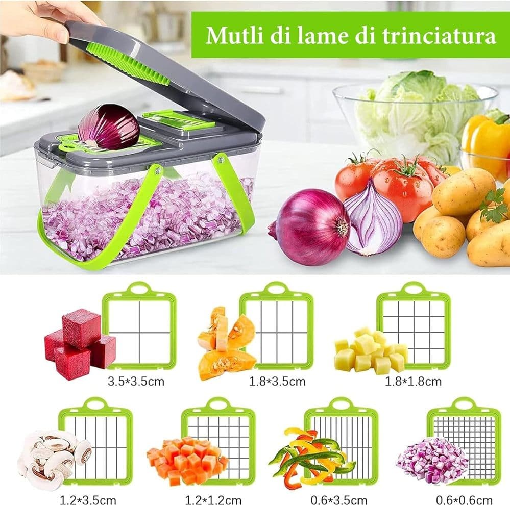 TAGLIA VERDURE MULTIFUNZIONE MANDOLINA MANUALE INOX AFFETTATRICE AFFETTATUTTO in Affettaverdure e mandolini da cucina Trade Shop italia - Napoli, commercioVirtuoso.it