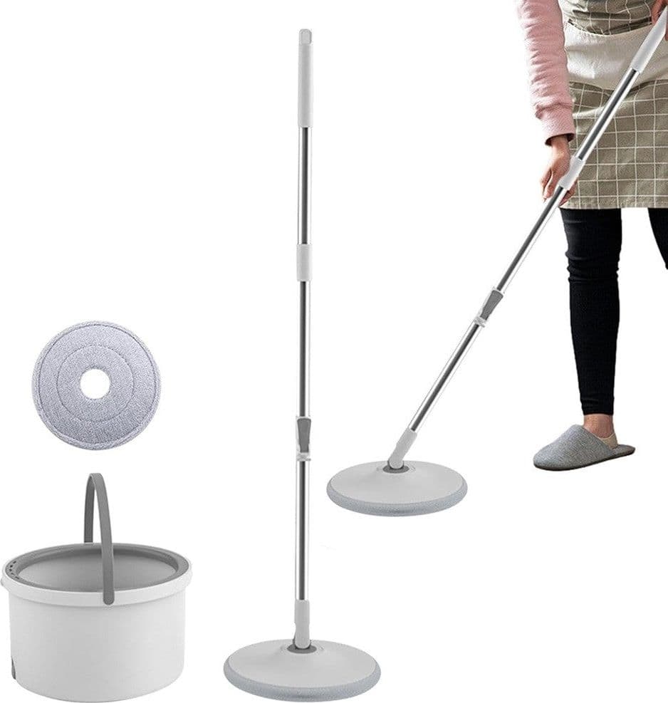SET SCOPA SECCHIO IGIENICO MANI LIBERE SISTEMA PULIZIA PAVIMENTI CAPACITÀ 2,5 LT