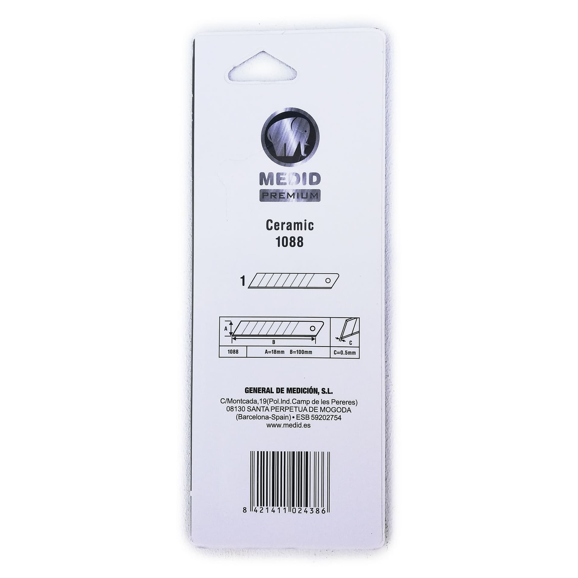 Medid lama di ricambio in ceramica bianca 18mm per cutter - blister da 1 unità in Coltelli multiuso Aloiserw.com - Altomonte, commercioVirtuoso.it