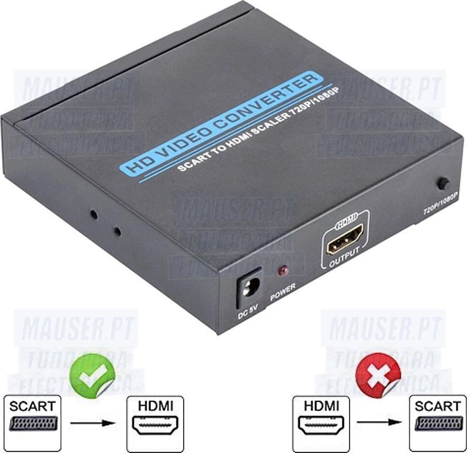 CONVERTITORE ADATTATORE DA PRESA SCART FEMMINA A HDMI FEMMINA PER AUDIO E VIDEO in Video convertiori Trade Shop italia - Napoli, commercioVirtuoso.it