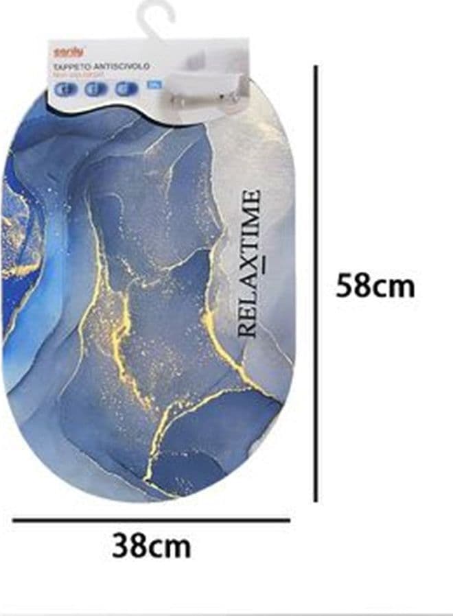 TAPPETO TAPPETINO ANTISCIVOLO DA BAGNO DOCCIA OVALE MORBIDO ASSORBENTE 38X58CM 87225 in Tappetini per il bagno Trade Shop italia - Napoli, commercioVirtuoso.it