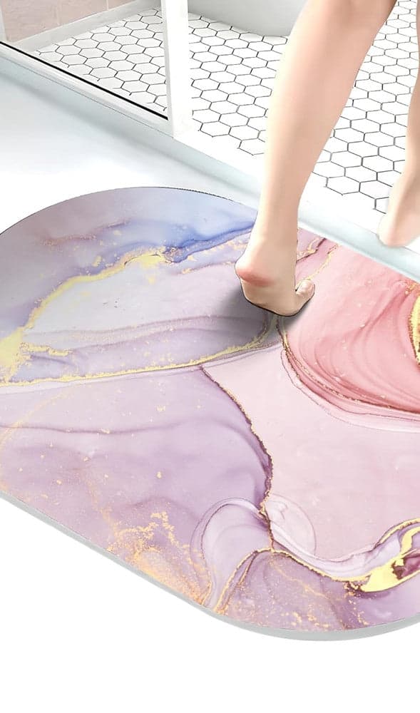 TAPPETO TAPPETINO ANTISCIVOLO DA BAGNO DOCCIA OVALE MORBIDO ASSORBENTE 38X58CM 87225 in Tappetini per il bagno Trade Shop italia - Napoli, commercioVirtuoso.it