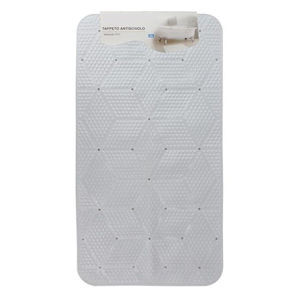TAPPETO IN PVC ANTISCIVOLO PER VASCA DA BAGNO DOCCIA 70X37CM EFFETTO GEOMETRICO 59619