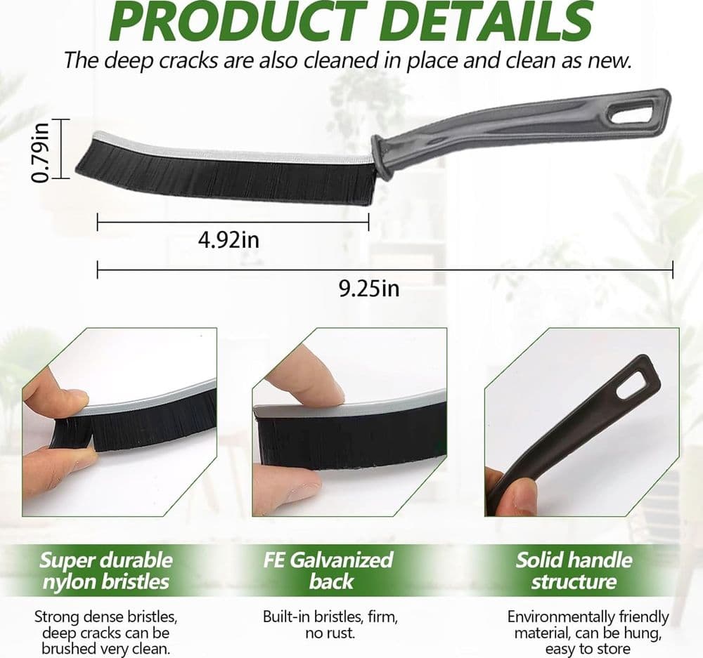 KIT 4PZ SPAZZOLA PER PULIZIA FESSURE DI BAGNO CUCINA DELLA PISTA DI FINESTRA PORTA in Pagliette di ferro Trade Shop italia - Napoli, commercioVirtuoso.it