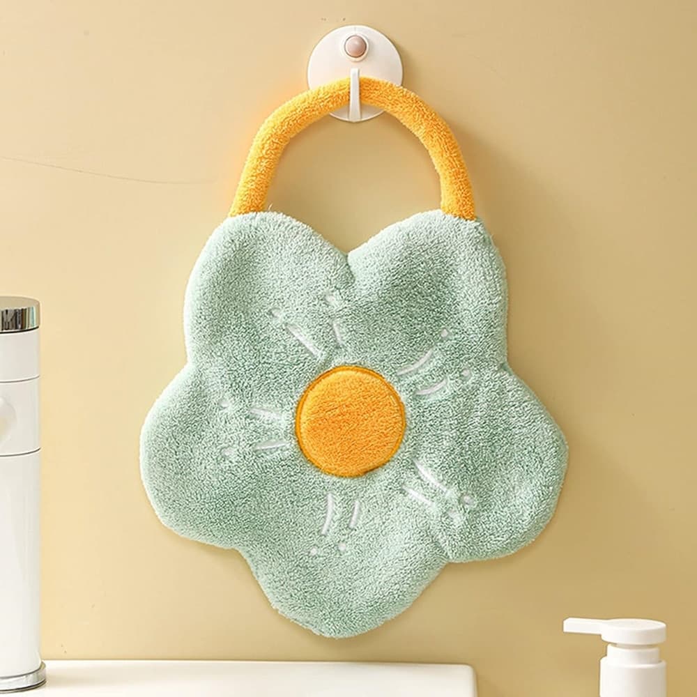 ASCIUGAMANO A FIORE MORBIDO CORDINO PORTATILE ASSORBENTE PER BAGNO CUCINA BAMBINI 10776 in Set di asciugamani Trade Shop italia - Napoli, commercioVirtuoso.it