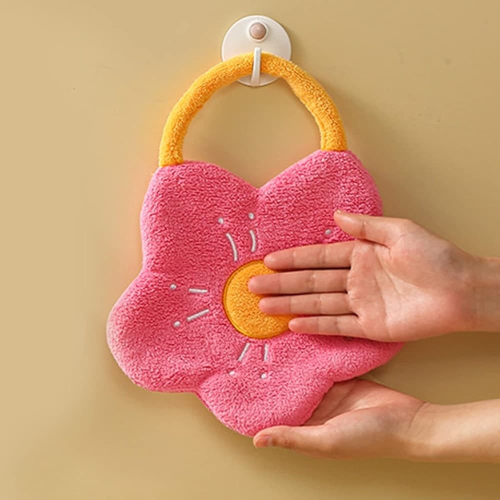 ASCIUGAMANO A FIORE MORBIDO CORDINO PORTATILE ASSORBENTE PER BAGNO CUCINA BAMBINI 10776 in Set di asciugamani Trade Shop italia - Napoli, commercioVirtuoso.it
