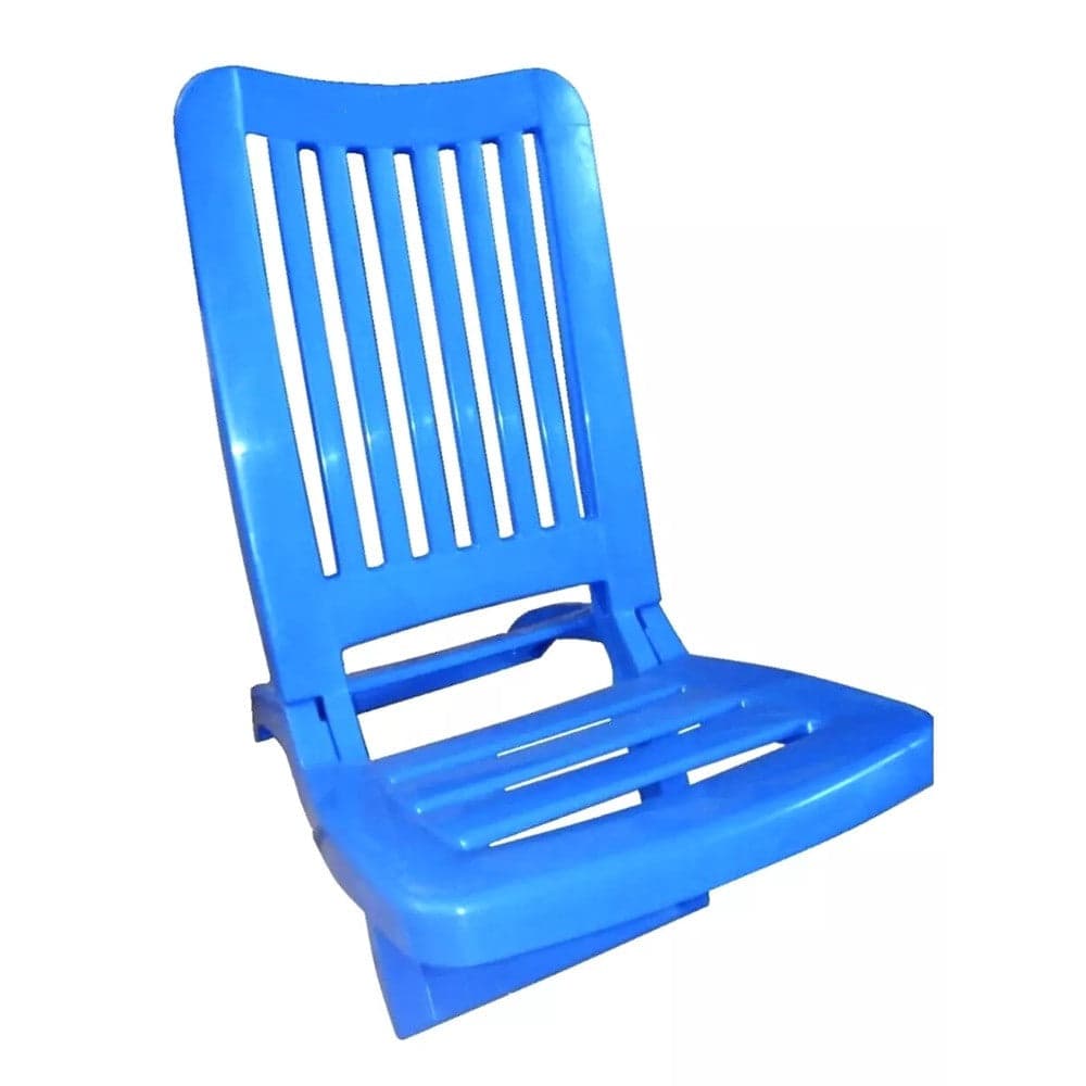 Set 4 Sedie Spiaggina Sdraio Spiaggia Mare Celeste Pieghevole In Plastica 023392