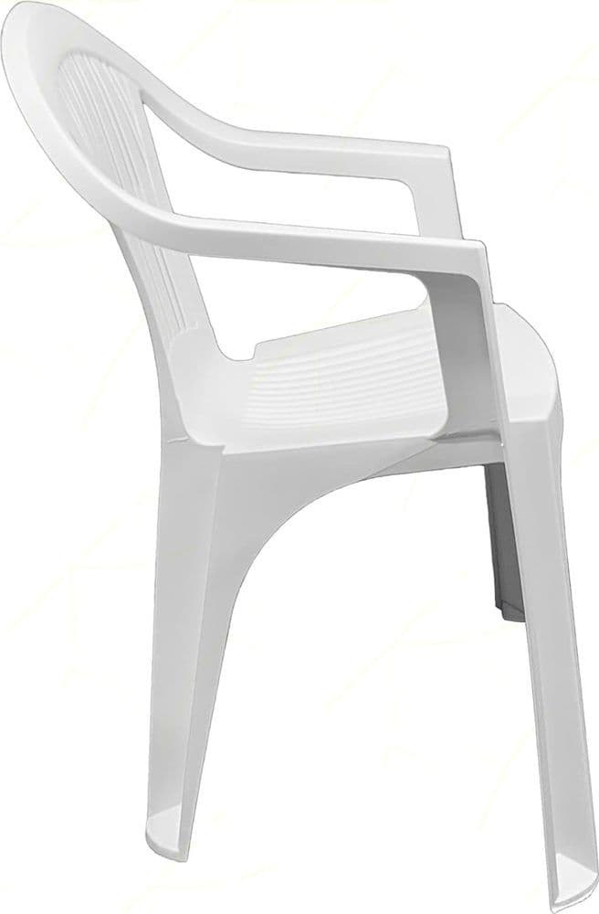 SET 2 PZ SEDIA RATAK SCHIENALE BASSO MONOBLOCCO BIANCA OPACA CON BRACCIOLI 021048 in Sedie per tavolo da giardino Trade Shop italia - Napoli, commercioVirtuoso.it